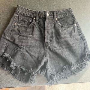 BLACK HIGH WAIST SHORTS